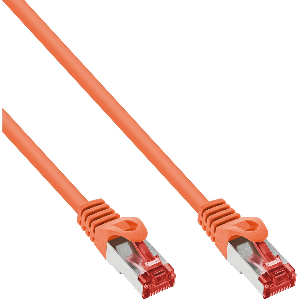 Cable De Red Inline S/Ftp Pimf Cat.6 250mhz Pvc Cobre Naranja 0.5m