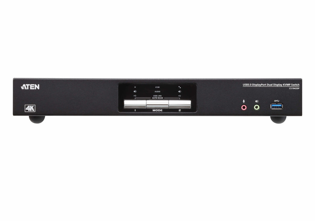 Aten Cs1942dp Switch Kvmp De Doble Pantalla Usb 3.0 4k Displayport De 2 Puertos