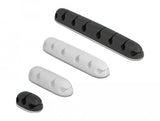 Delock 18402 Organizador De Cables Escritorio/Pared Soporte Para Cables Negro, Blanco 4 Pieza(S)