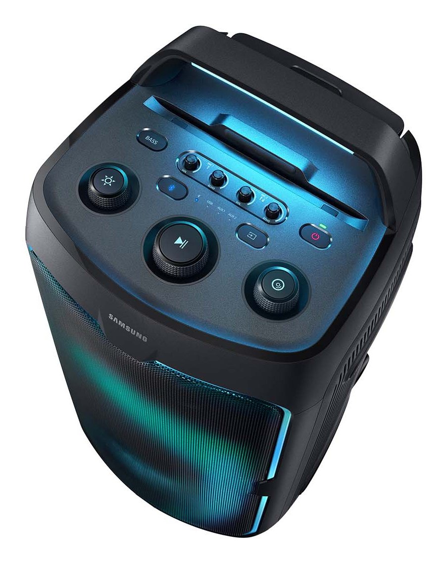 Altavoz De Gran Potencia Samsung Mx St50f Zf 240w Con Batería Autonomía 18h Portátil Para Fiestas Asa De Transporte Y Ruedas Bluetooth