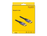 Delock 80602 Cable Displayport 8k 60 Hz 3 M Metal Lila