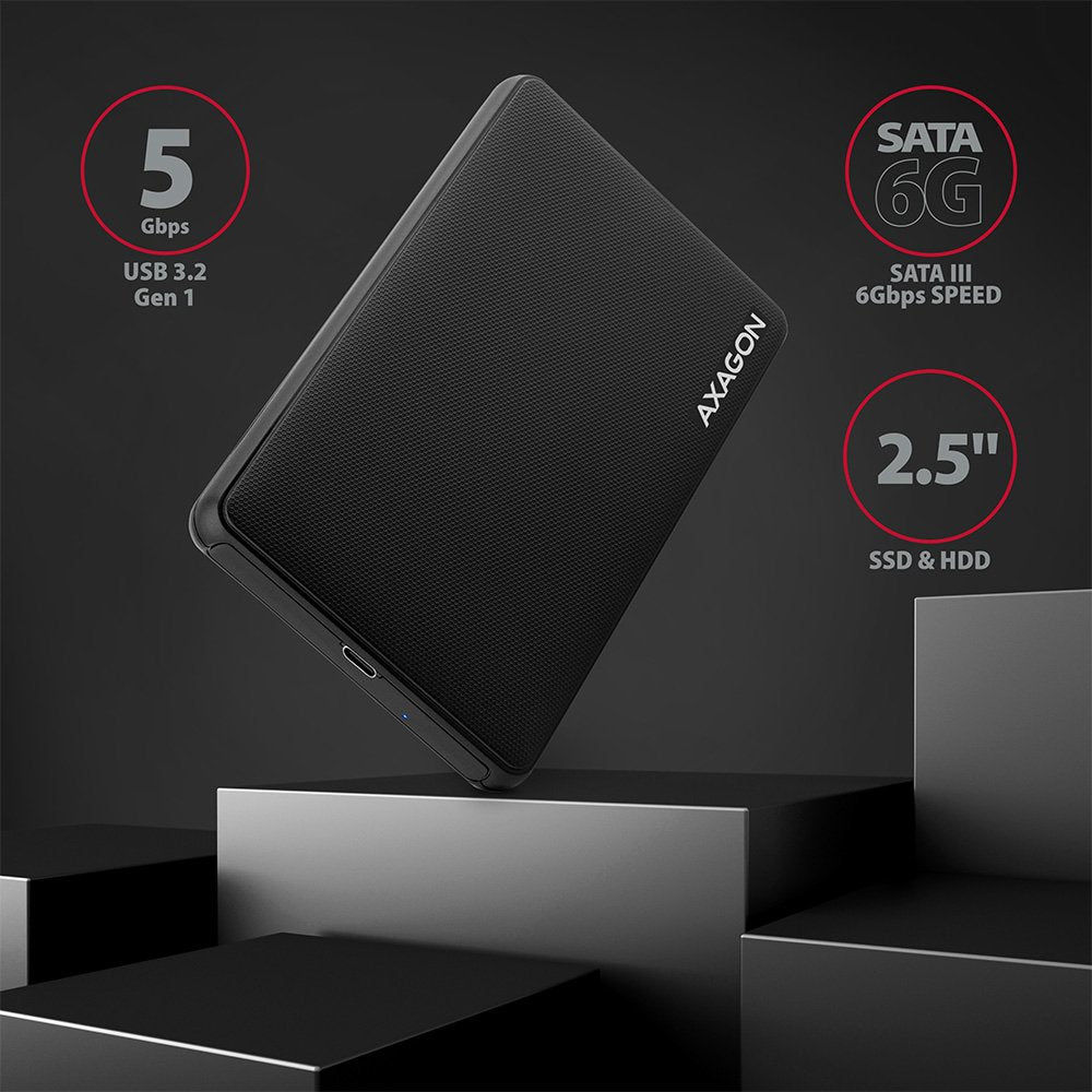 EAN 8595247905833 - Axagon EE25-SLC caja para disco duro externo Carcasa de disco duro/SSD Negro 2.5" imagen 2