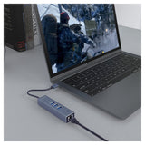 EAN 5901986047773 - Savio AK-57 USB-A - 3 x USB-A HUB with RJ-45 Gigabit Ethernet adapter 5000 Mbit/s grey USB 3.2 Gen 1 (3.1 imagen 5