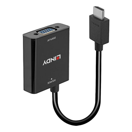 EAN 4002888382915 - Lindy 38291 adaptador de cable de vídeo 0,1 m HDMI tipo A (Estándar) VGA (D-Sub) Negro imagen 1