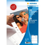 EAN 4008705075848 - HERMA 7584 protector de hojas 90 x 130 mm Polipropileno (PP) 10 pieza(s) imagen 1