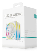 Ventilador Pc Deepcool Fl12r Se Wh 3in1 (Blanco, Reverse 3er Pack, 120 Mm) R-Fl12rse-Whapn3-G
