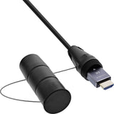 Carrete De Cable Hdmi , Cable Hdmi 2.1 De Aoc, 8k/60hz, Blindado, Negro, 50 M Inline