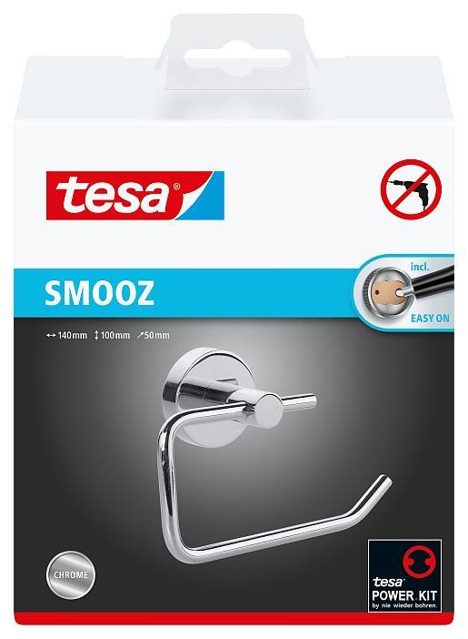 Tesa Smooz Wc-Papierrollenhalter Con Kleber O. Deckel