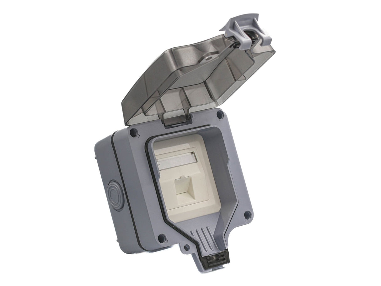 Equip Aufputzdose 1-Port Keymone Ungeschirmt Outdoor Gris