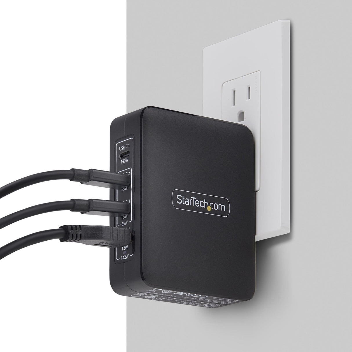 Cargador Usb-C/Usb-A De Pared Char Gan Pd 140w - Tipo C Pd 3.1