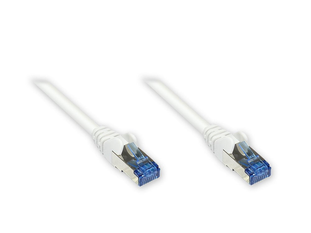 Goodconnections Cable De Red Mit Rastnasenschutz, Cat. 6a, S Ftp, Pimf, Halogenfrei, 500mhz, Weiss, 3m,