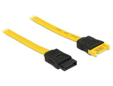 Cable Delock 0.7m 2xsataiii De Sata 0,7 M Sata 7-Pin Negro, Amarillo
