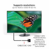 EAN 8719214471514 - CLUB3D DVI-A TO VGA CABLE M/M 3m/ 9.8ft 28 AWG DVI-D Negro imagen 5