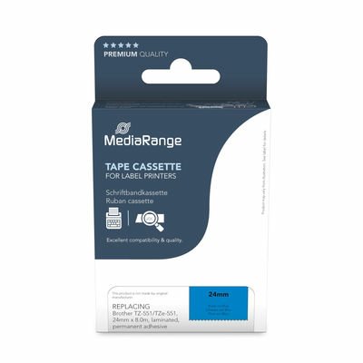 Cinta Mediarange Aprox. Brother Tz-551 Tze-551 24mm 8m Negro