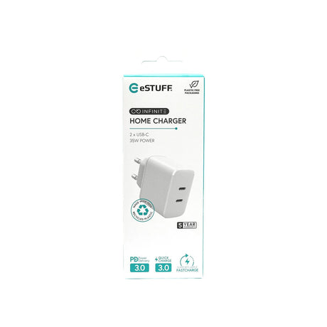 EAN 5715063054543 - eSTUFF ES637035 cargador de dispositivo móvil Smartphone Blanco Corriente alterna Carga rápida Interior imagen 4