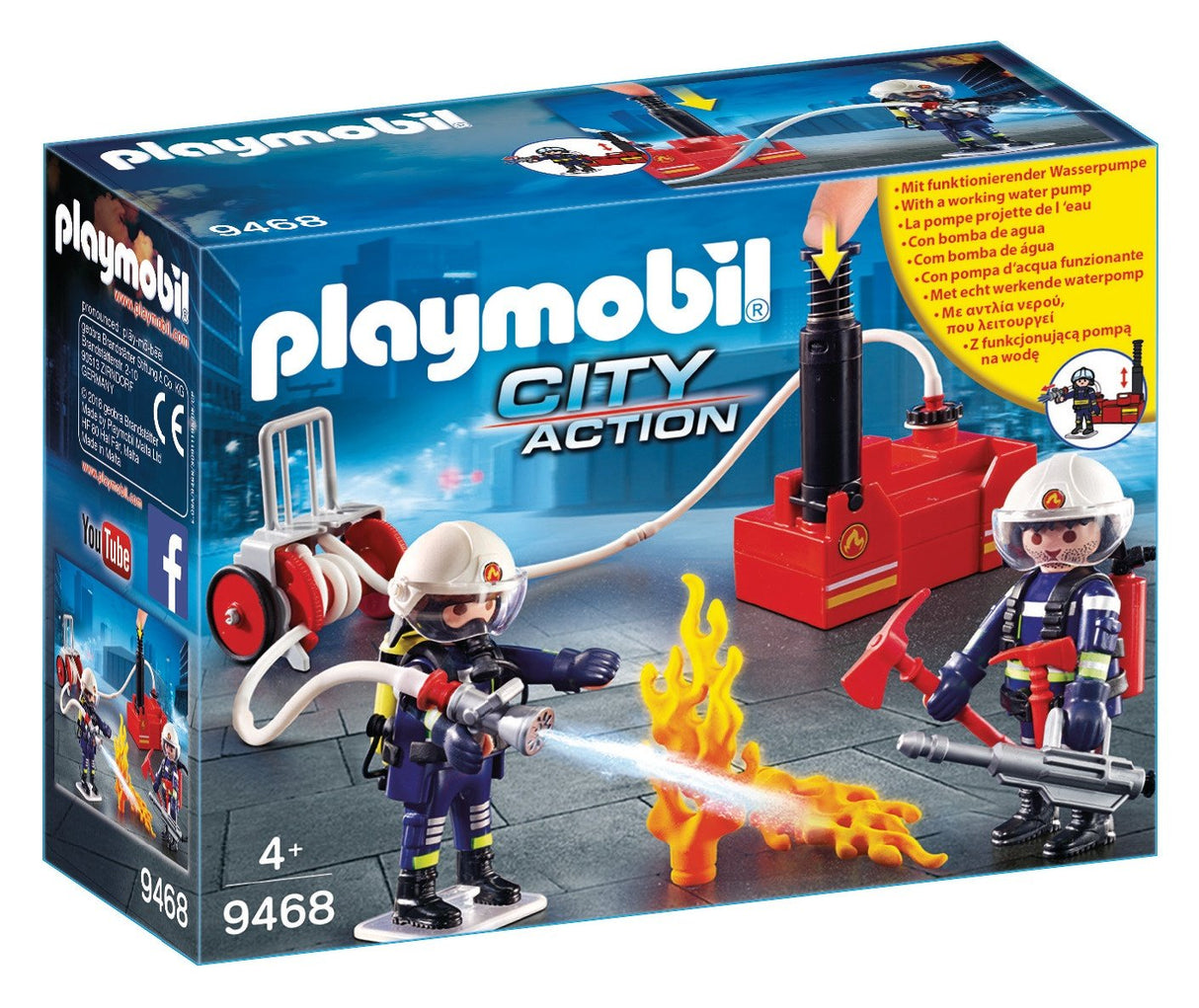 Playmobil Ciudad Accion -  Bomberos Con Bomba De Agua
