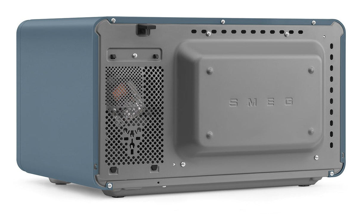 Microondas Smeg Con Grill Moc01sbmeu, 4 Fkt, 1900w, Azul Tormenta Mate