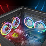 Ventilador Thermaltake Swafan 14 Rgb 140x140x25, Pack 3 + Controlador Cl-F138-Pl14sw-A