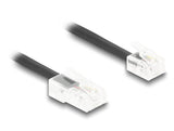 Delock 88479 Cable Telefónico En Espiral Rj11 Macho A Rj45 Macho Negro 2 M
