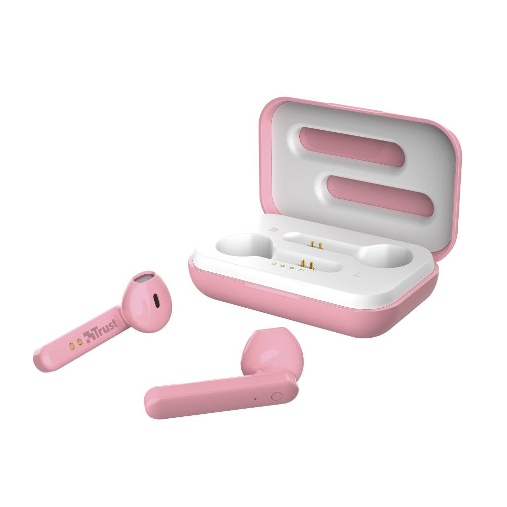 Auriculares Bluetooth Trust Primo Touch Con Estuche De Carga Autonomía 4h Rosas
