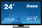 Iiyama Prolite T2438msc-B1, Monitor Led 61 Cm 24", Negro (Mate), Fullhd, Ips, Pantalla Táctil T2438msc-B1