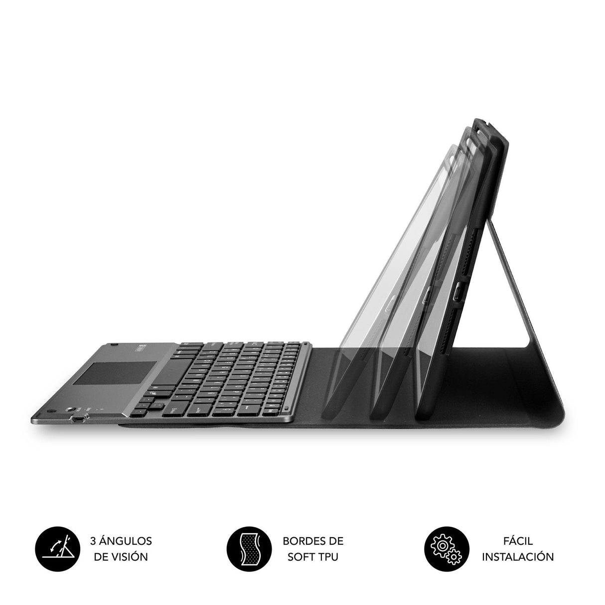 Funda Con Teclado Subblim Keytab Pro Bt Para Tablet Ipad 10.9' 10a Gen Negra