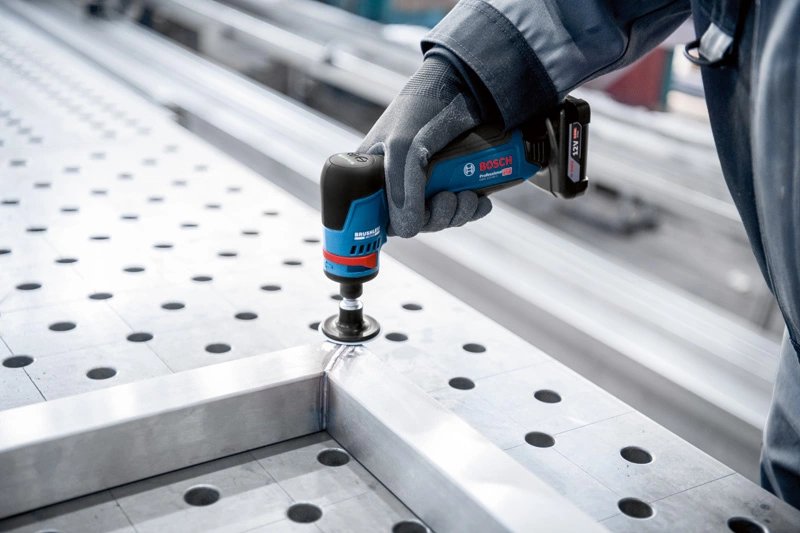 Amoladora Recta A Batería Bosch Professional Gwg 12v-50 S Professional Solo Azul/Negro, Sin Batería Ni Cargador, En L-Boxx