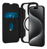 Puro Book Mag Case Iphone 16 Pro Schwarz