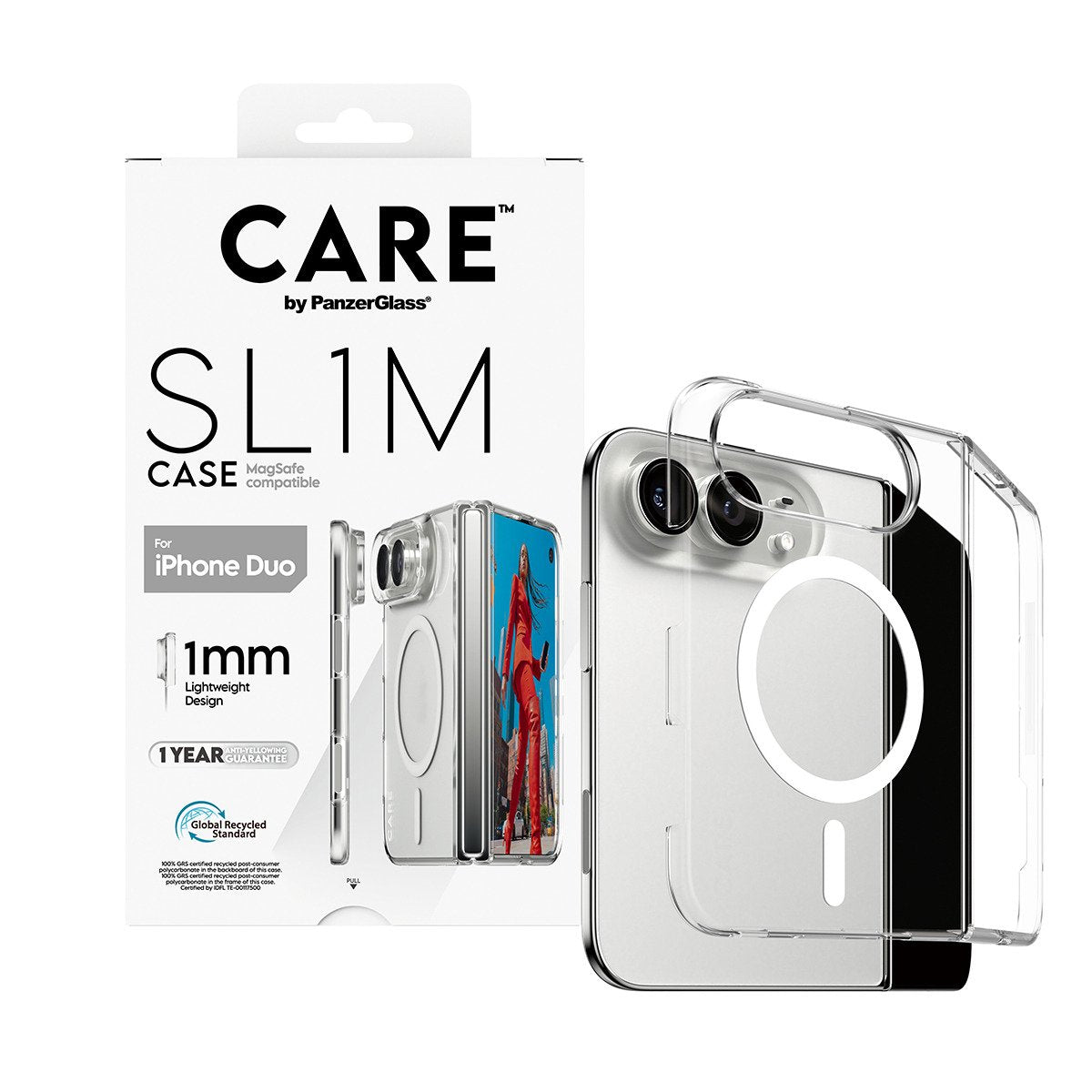Care By Panzerglass Fashion Case Slim Pc Case Transparent Apple Iphone 2026 Fold