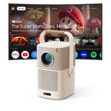 Yaber T2 Plus Google Tv, Projector 1080p, Jbl Repro, 450 Ansi Lumens, Beige
