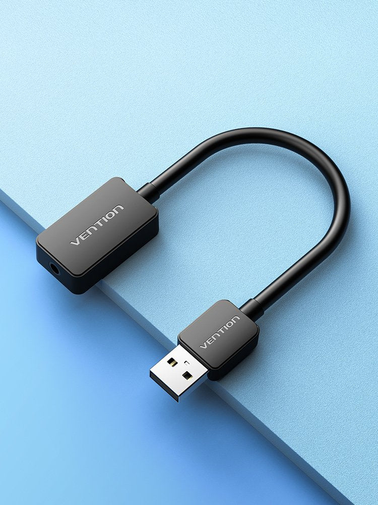 Tarjeta De Sonido Vention Cdzb0 Usb Macho 1x Jack 3.5 Hembra