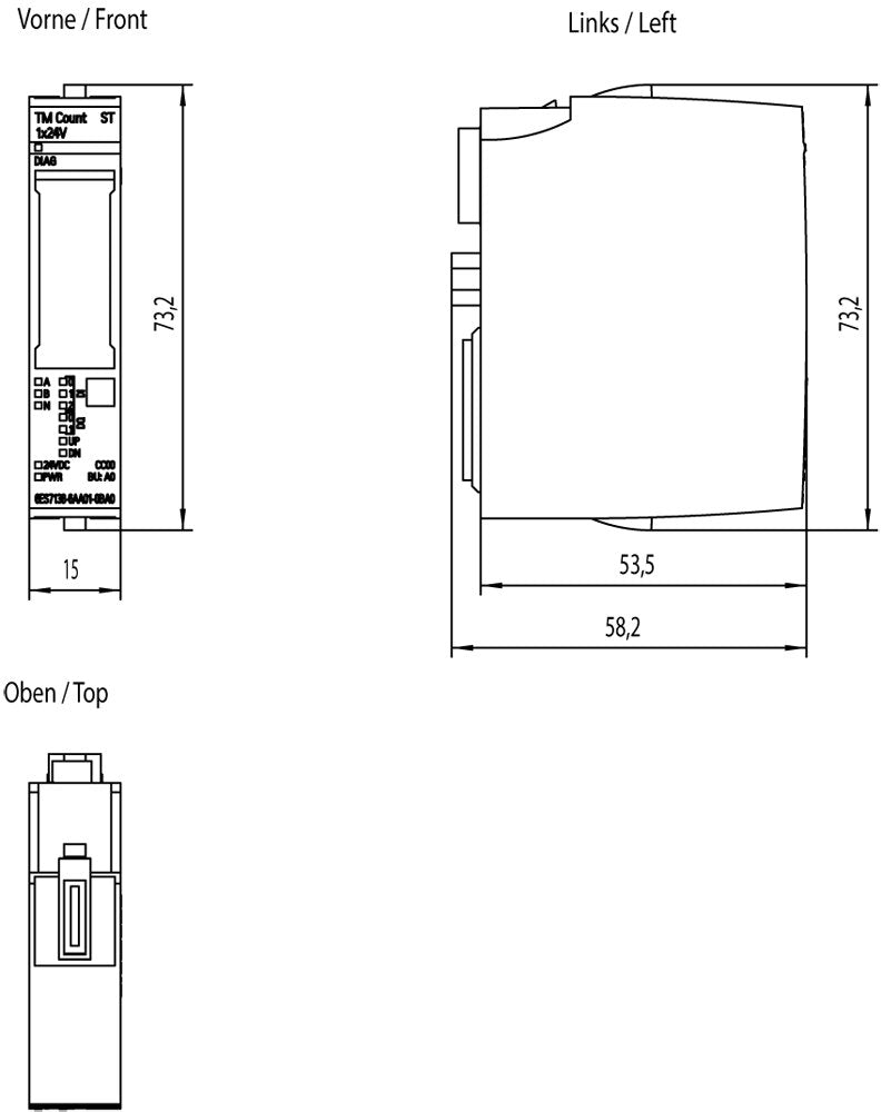 Siem 6es7138-6aa01-0ba0 Simatic Et 200sp, Tm Count 1x 24v Zählerbaugruppe