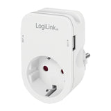Adaptador De Enchufe Logilink Con Emante, 1x Cee 7 3 Y 2x Usb-A