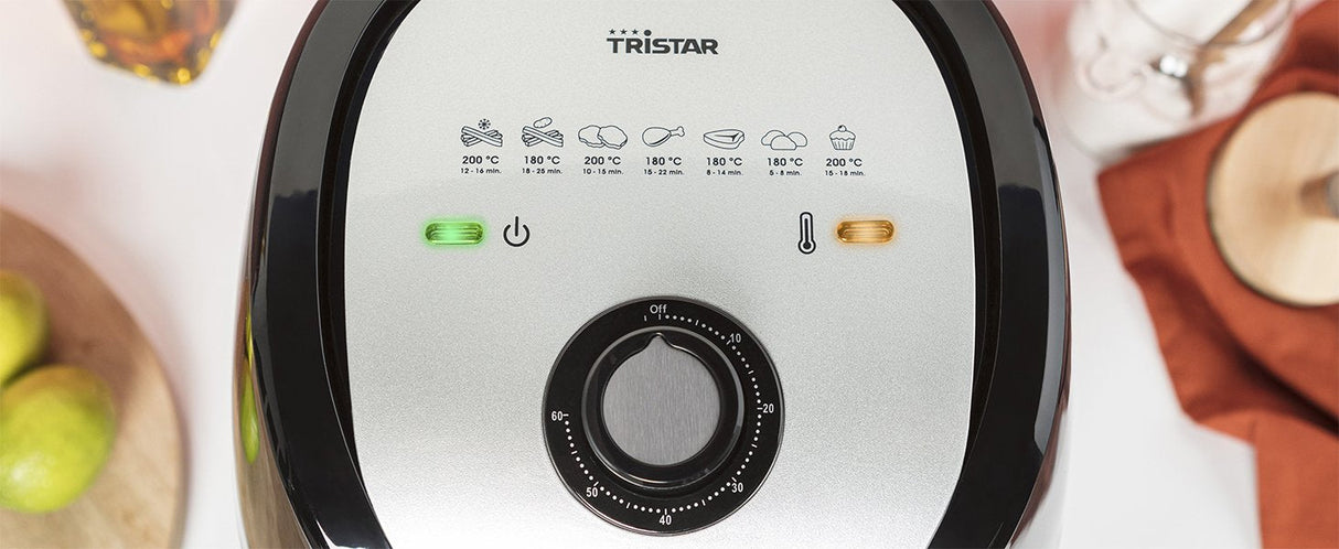 EAN 8713016075628 - Tristar FR-6994 freidora Sencillo 4,5 L Independiente 1500 W Freidora de aire caliente Negro, Plata imagen 19