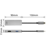 Adaptador Act Connectivity Usb C A 2 Hdmi 4k Usb A