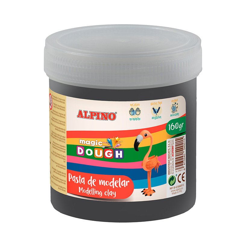 Alpino Pasta De Moldear Magic Dough Bote 160gr Negro