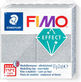 Staedtler 8010-812 Fimo Effect - Arcilla Polimérica Para Modelar De Secado Al Horno, Color Plata Purpurina (Pastilla 57 G.)