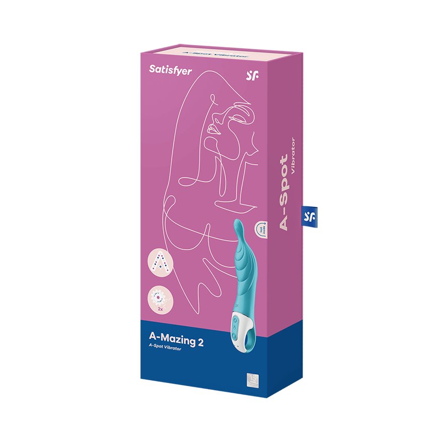 Plug  Anal  Satisfyer A-Mazing 2 Vibrador Punto A - Turquesa