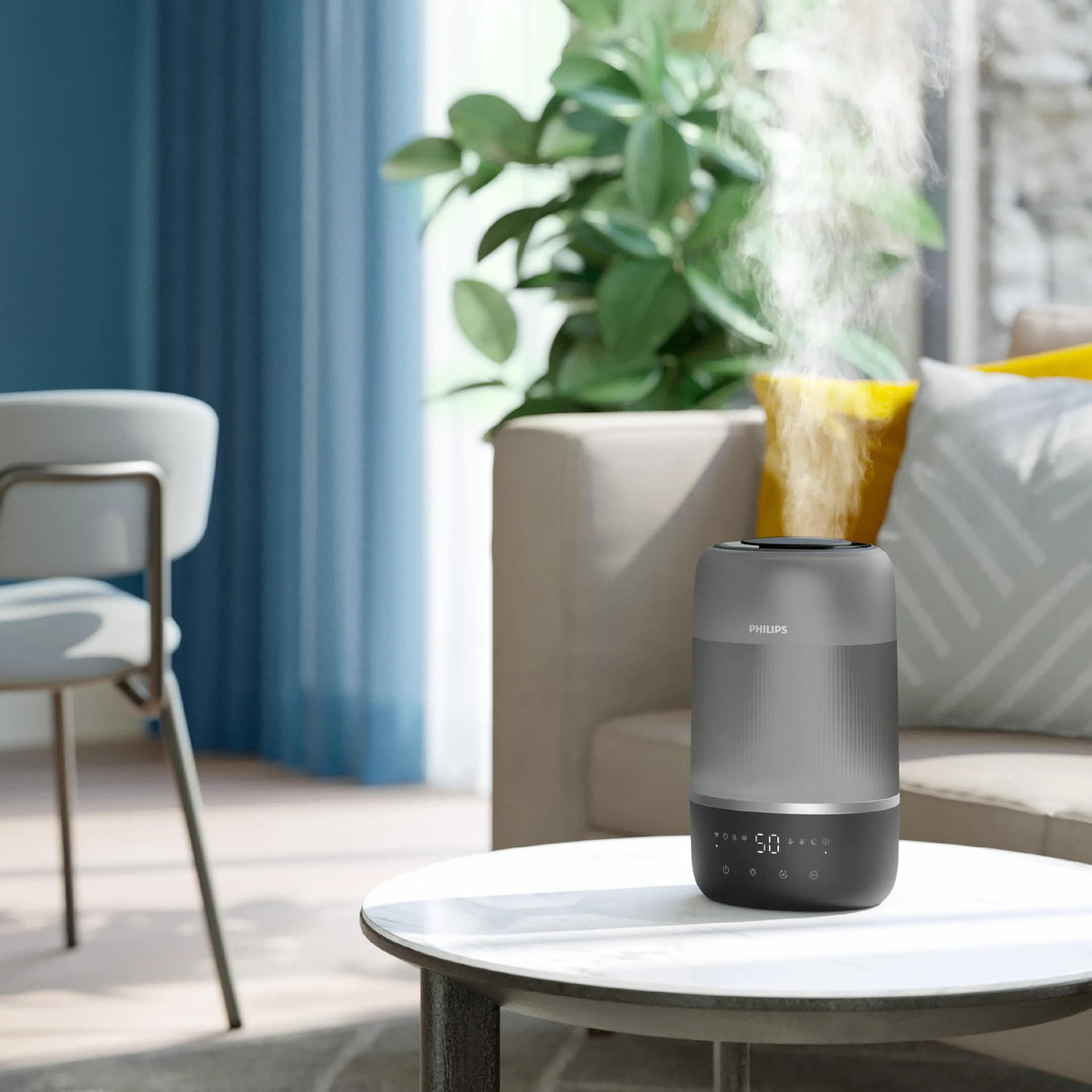 Philips Hu1510 03 Humidifier Series 1000 Up To 41m2, 3 Settings, Grey