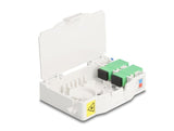 Delock 85935 Caja De Conexión De Fibra Óptica Para Carril Din Con Soporte De Empalme Y 2 X Acoplador Sc Simplex