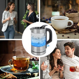 Hervidor De Vidrio Proficook Pc-Wks 1228 G, Hervidor De Acero Inoxidable/Negro, 0,5 Litros 501228