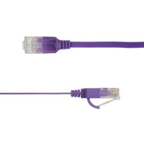 Flat U/Utp Cat6a Purple 5m Awg 34/7, Pvc, 1x4mm Utp-Fl6a-00500-Pu