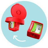 Stabilo Sacapuntas Con Depósito Y Tapa Woody 3 En 1 Rojo