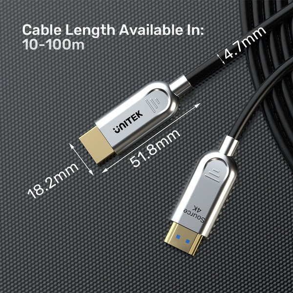 EAN 4894160057822 - UNITEK Fiber Optic 4K 15M cable HDMI 2 x HDMI Type A (Standard) HDMI tipo A (Estándar) Gris imagen 12