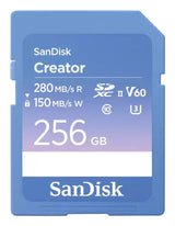 Sandisk Creator Tarjeta De Memoria Flash 256 Gb Video Class V60 / Uhs-Ii U3 / Class10 Sdxc Uhs-Ii