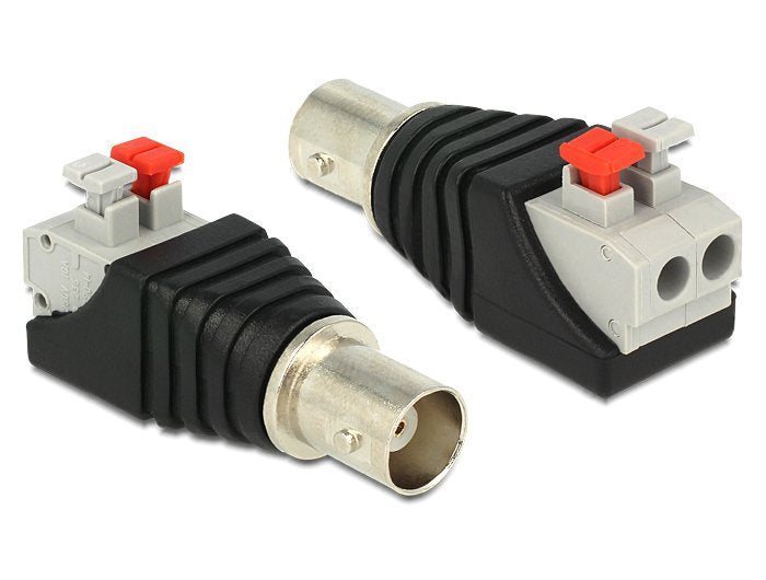 Delock Bloque De Terminales Adaptador Con Pulsador> Conector Bnc