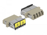 Lwl Kupplung Mit Laserschutzklappe Lc Quad Buchse Zu Lc Quad Buchse Multimode Beige