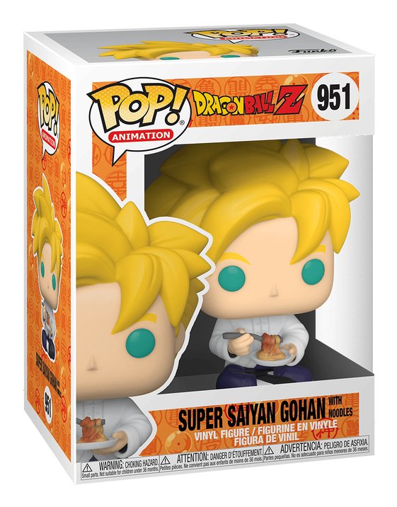 Figura Pop Dragon Ball Z Super Saiyan Gohan With Noodles
