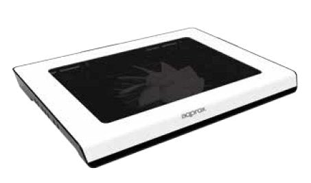 EAN 8435099518228 - Approx APPNBC06 almohadilla fría 39,6 cm (15.6") 1500 RPM Negro, Blanco imagen 1