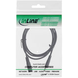 Cable De Extensión De Cc Inline, Enchufe De Cc Macho/Hembra 5,5x2,1 Mm, Awg 18, Negro, 0,5 M